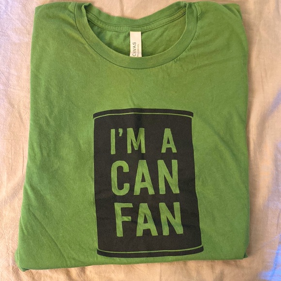 CAN Music Men’s Tee Shirt XL I’m a Can Fan Prog Rock Green Cotton - Picture 2 of 3